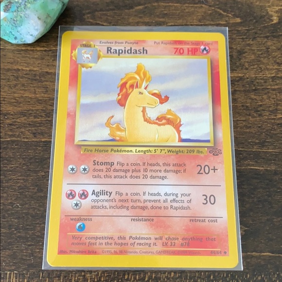 rapidash pokemon card price - (15/83) Combustion 20 Pokmon Rapidash Card (Jungle, 44/64)